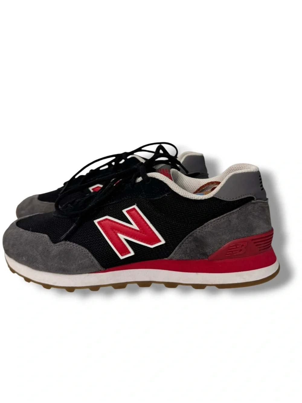 New Balance 515v3 Men’s Sneakers Size 8 Black Team Red Suede Mesh Retro Shoes